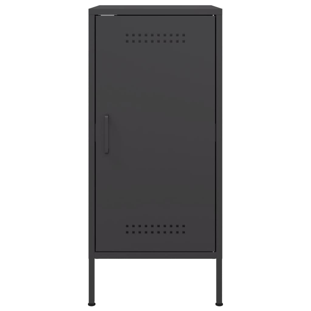 Skjenker 2 stk svart 36x39x79 cm stål