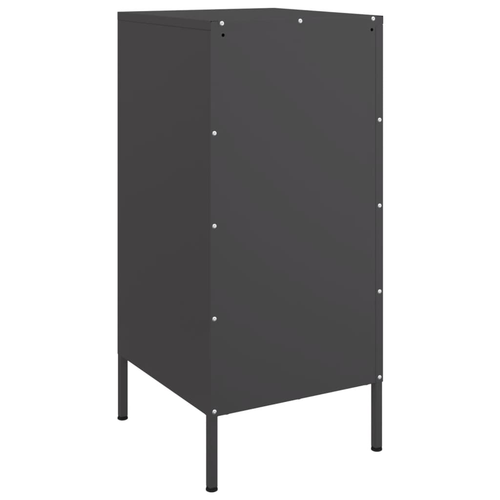 Skjenker 2 stk svart 36x39x79 cm stål