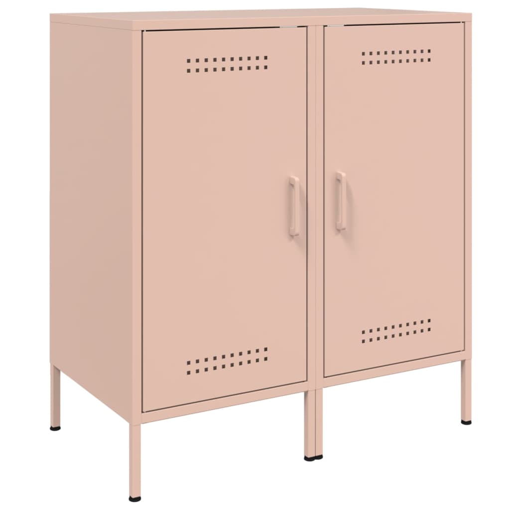 Skjenker 2 stk rosa 36x39x79 cm stål