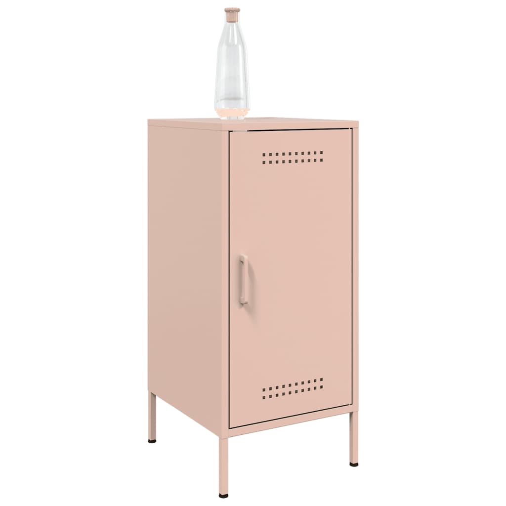 Skjenker 2 stk rosa 36x39x79 cm stål