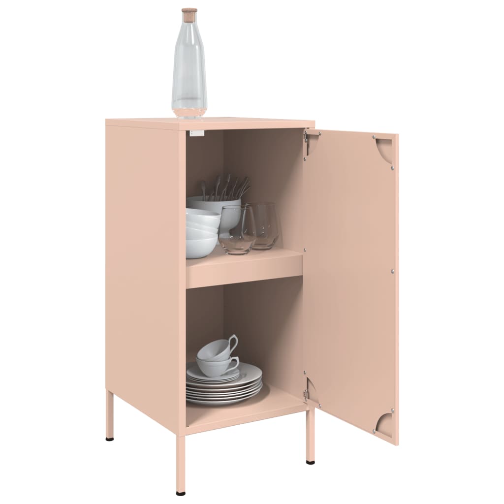 Skjenker 2 stk rosa 36x39x79 cm stål