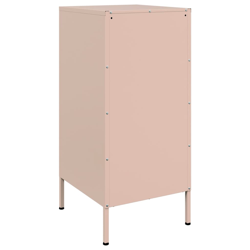 Skjenker 2 stk rosa 36x39x79 cm stål