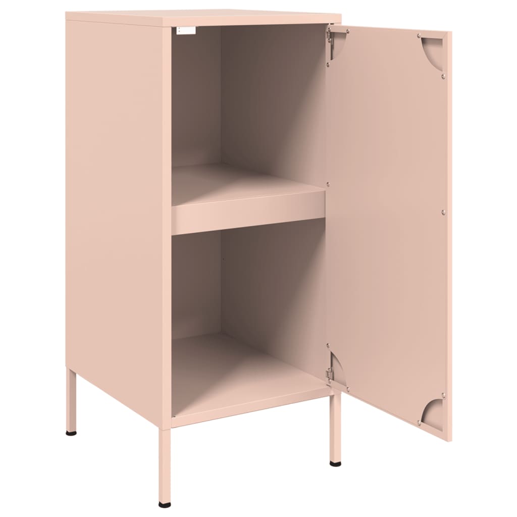 Skjenker 2 stk rosa 36x39x79 cm stål