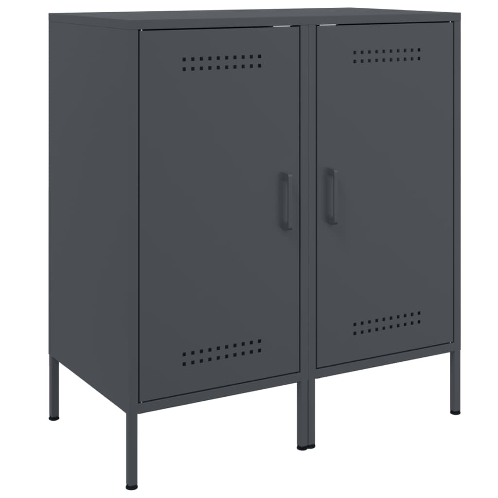 Skjenker 2 stk antrasitt 36x39x79 cm stål