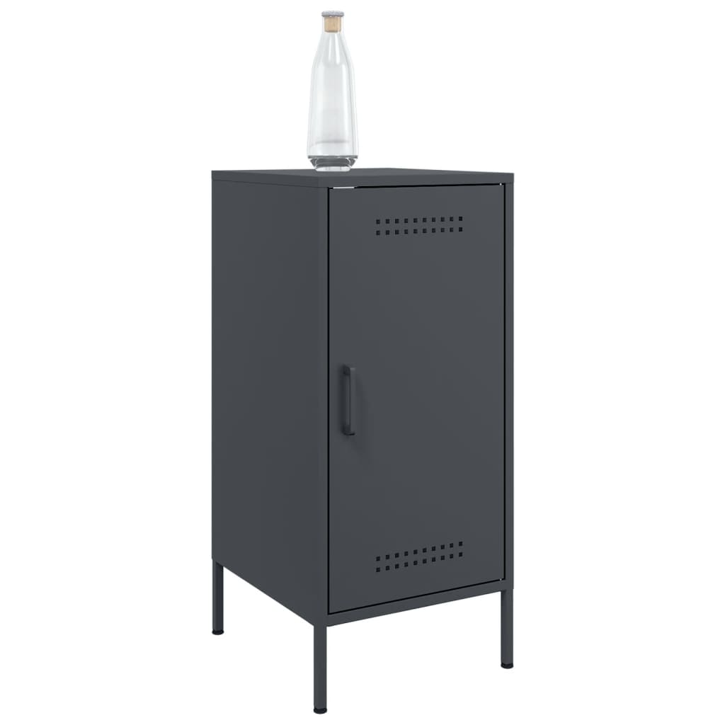 Skjenker 2 stk antrasitt 36x39x79 cm stål