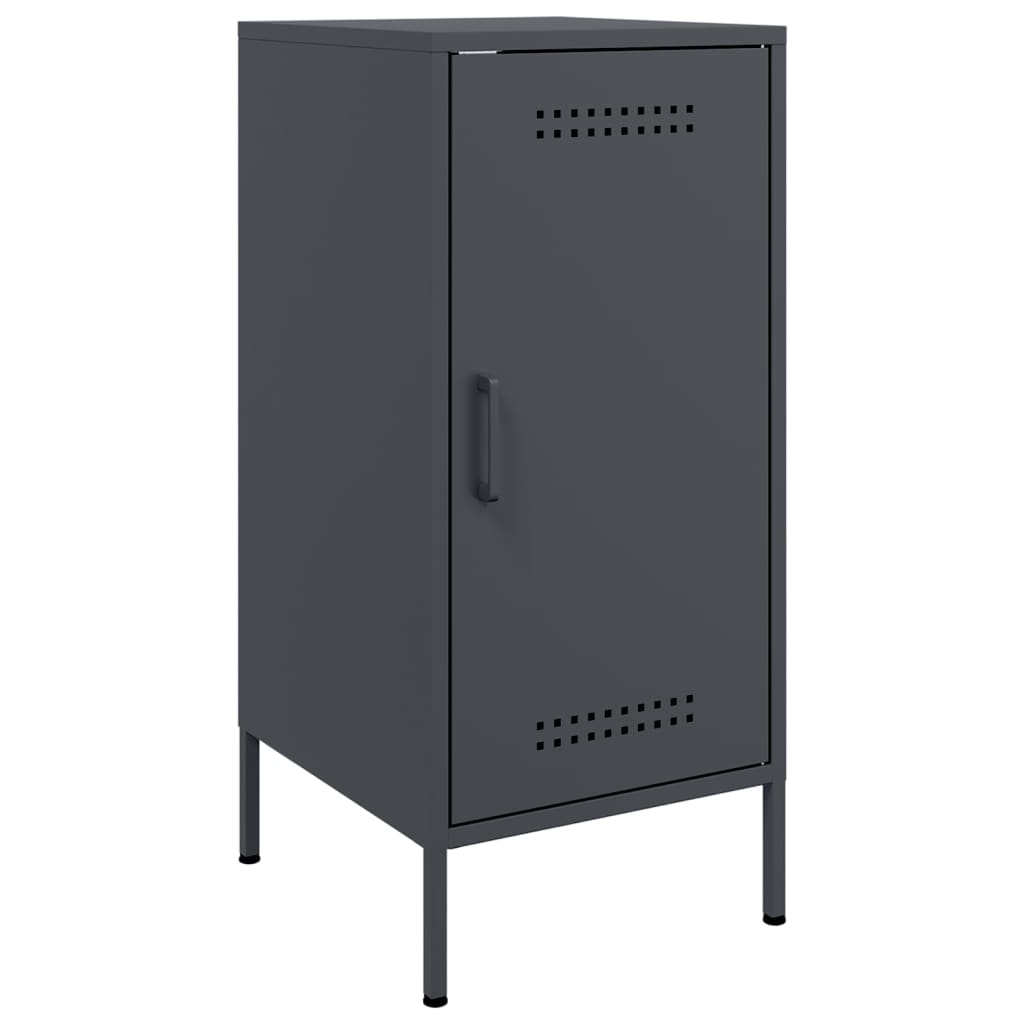 Skjenker 2 stk antrasitt 36x39x79 cm stål