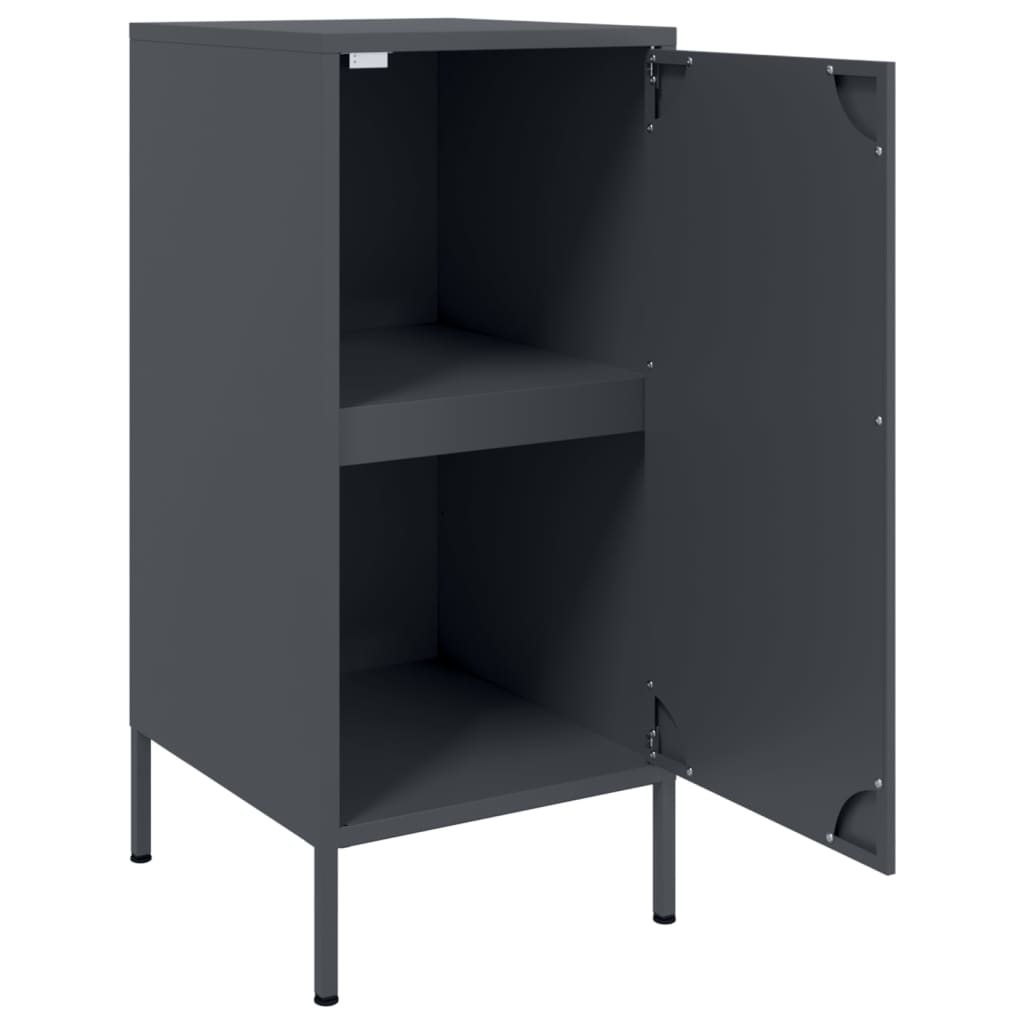 Skjenker 2 stk antrasitt 36x39x79 cm stål