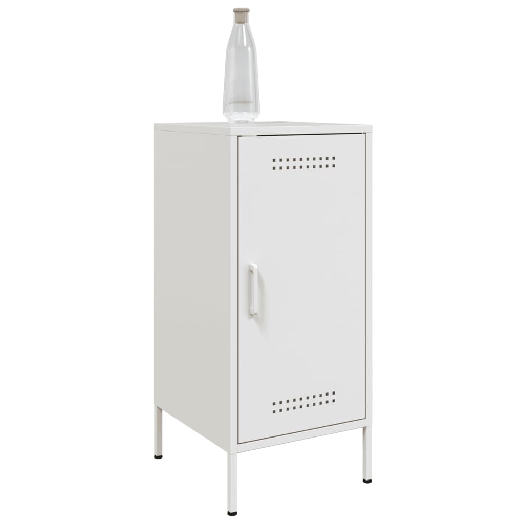 Skjenker 2 stk hvit 36x39x79 cm stål