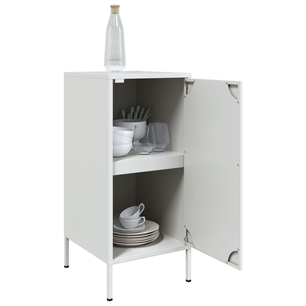Skjenker 2 stk hvit 36x39x79 cm stål