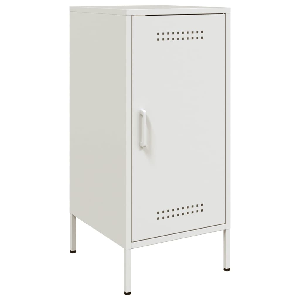 Skjenker 2 stk hvit 36x39x79 cm stål