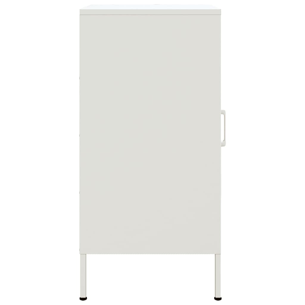 Skjenker 2 stk hvit 36x39x79 cm stål