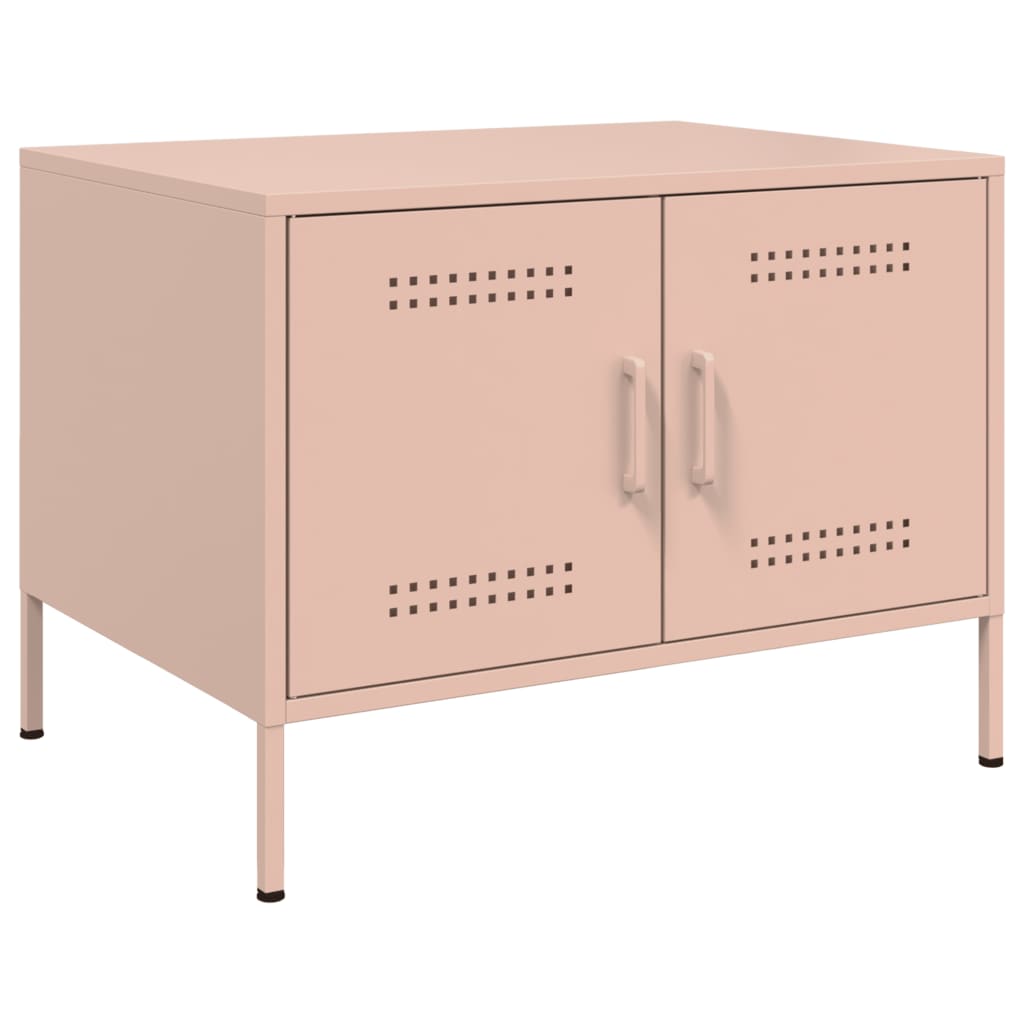 Salongbord rosa 68x50x50,5 cm stål