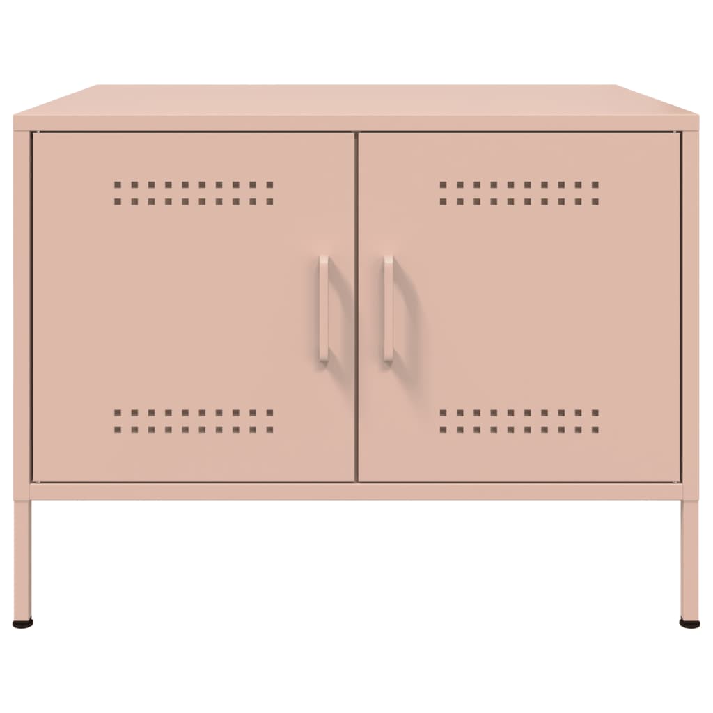 Salongbord rosa 68x50x50,5 cm stål
