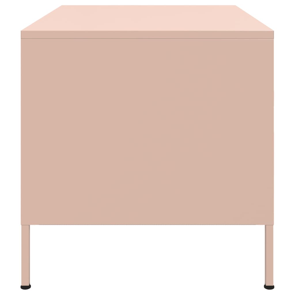 Salongbord rosa 68x50x50,5 cm stål