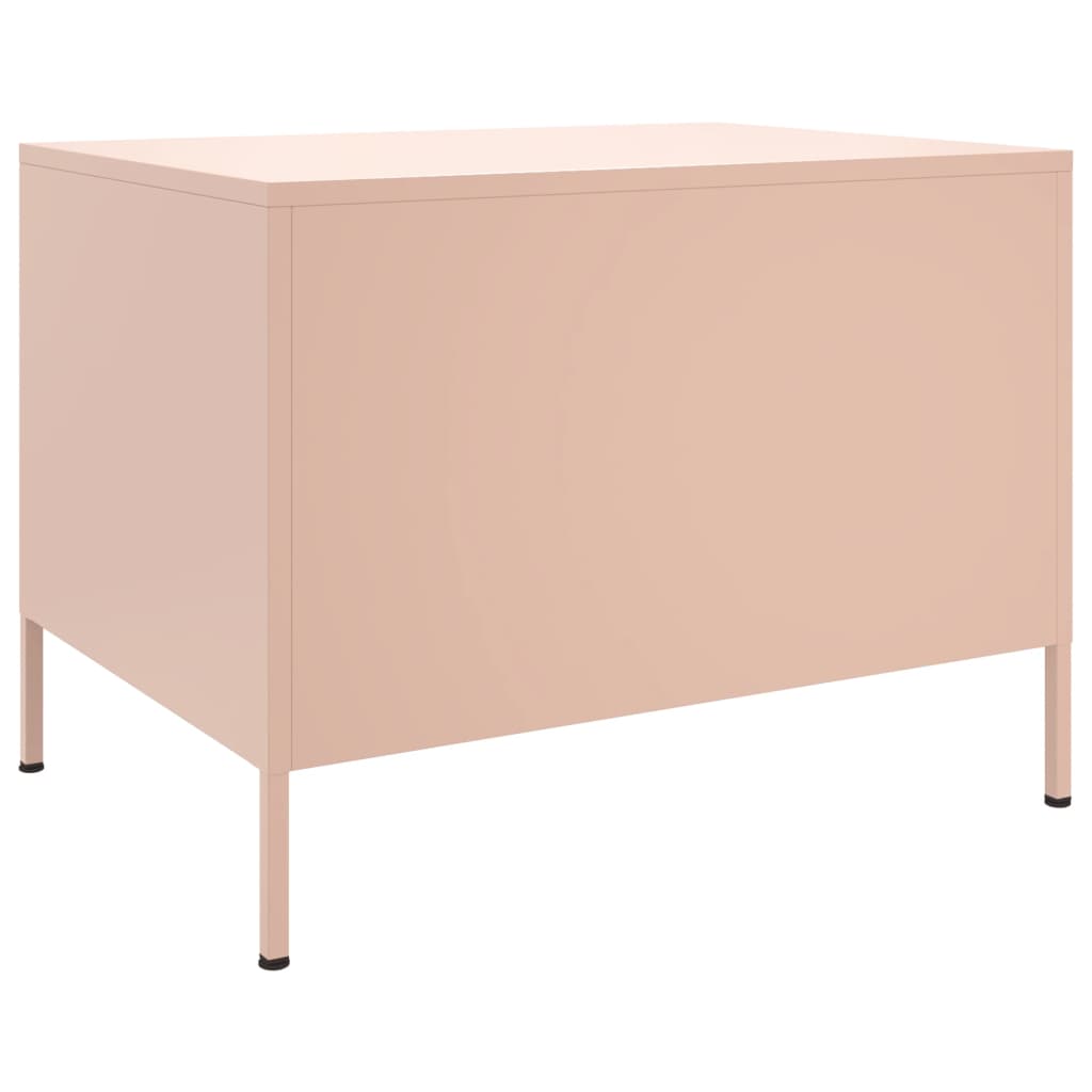 Salongbord rosa 68x50x50,5 cm stål