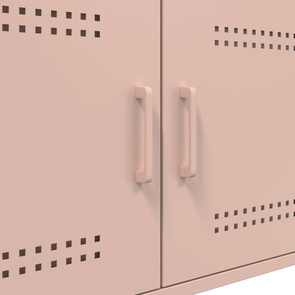 Salongbord rosa 68x50x50,5 cm stål
