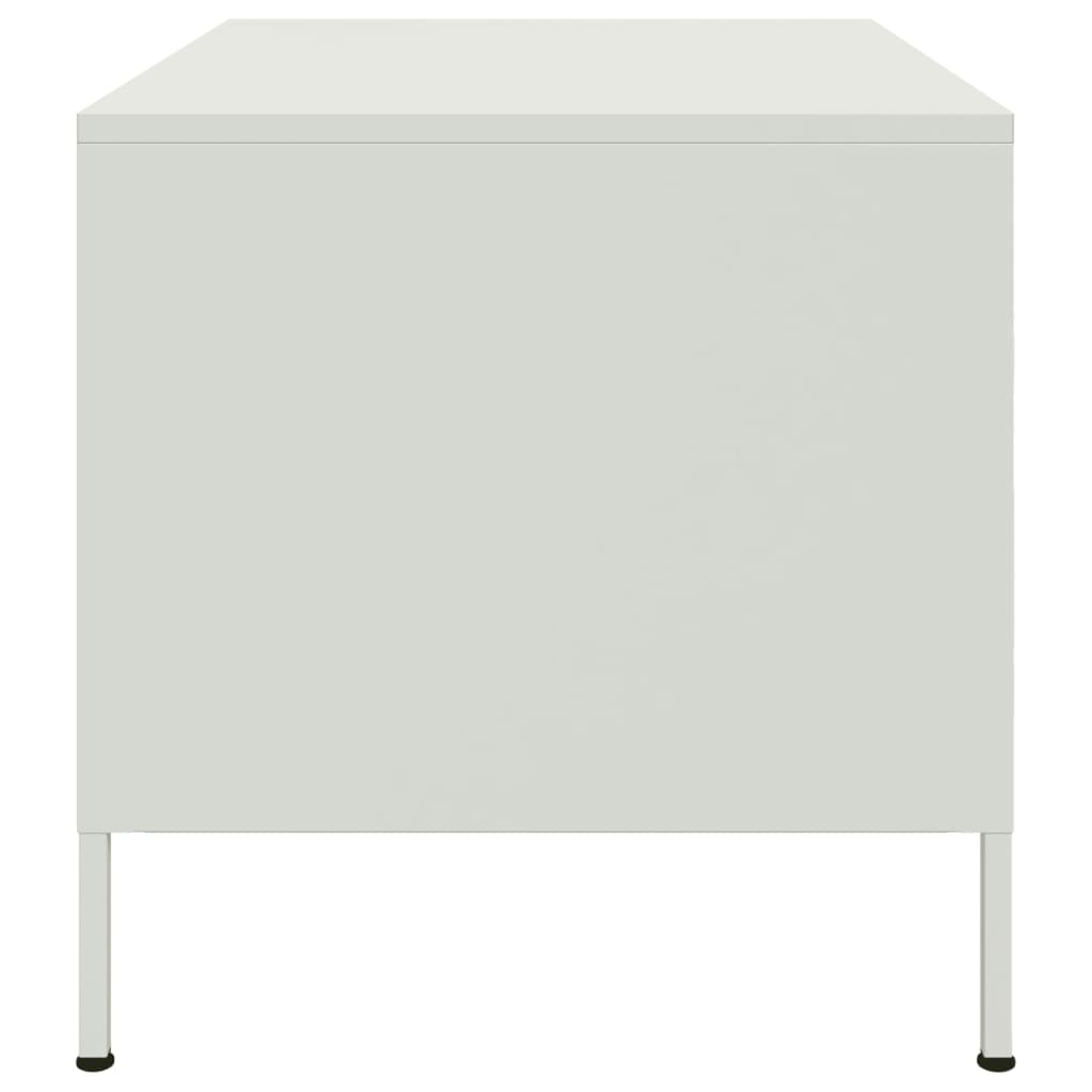 Salongbord hvit 68x50x50,5 cm stål