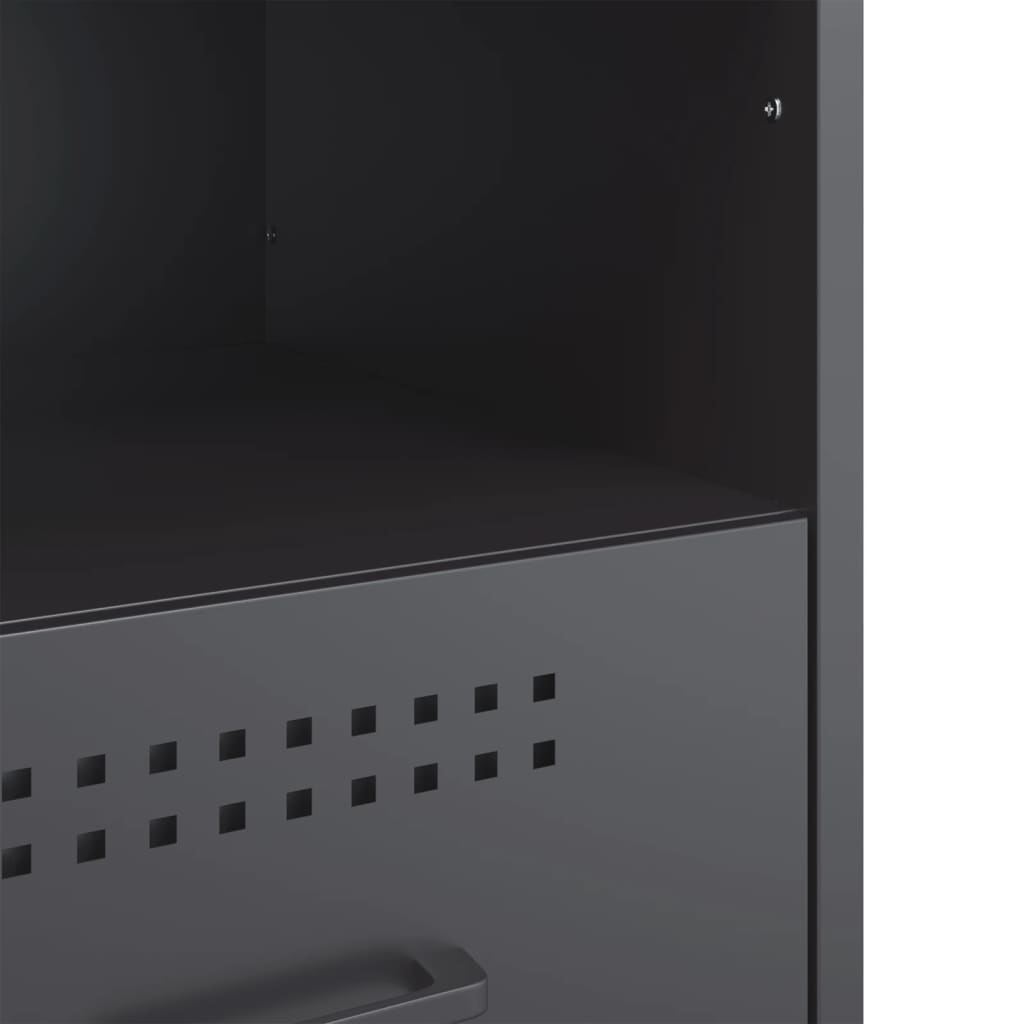 Nattbord 2 stk antrasitt 36x39x50,5 cm stål