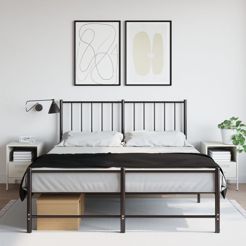 Nattbord 2 stk hvit 36x39x50,5 cm stål