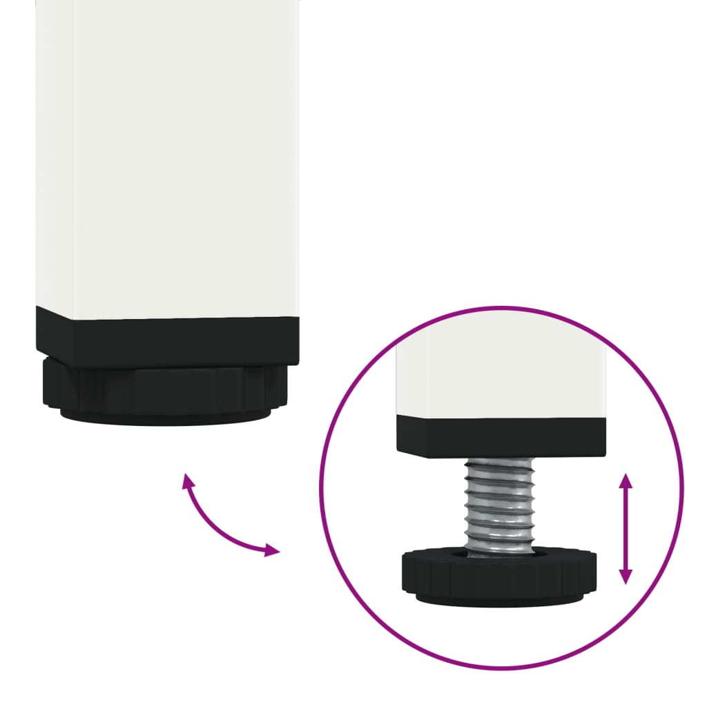 Nattbord hvit 36x39x68 cm stål