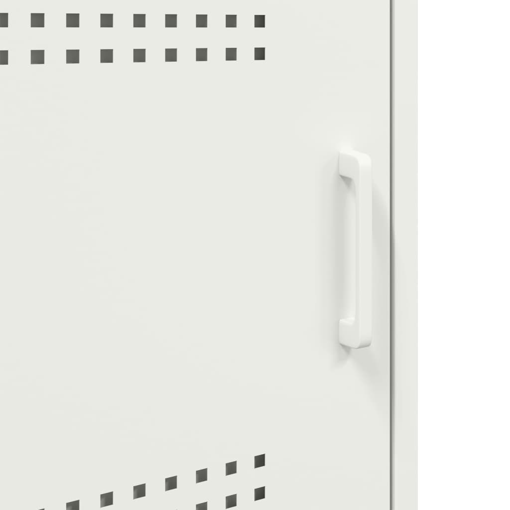 Nattbord 2 stk hvit 36x39x68 cm stål