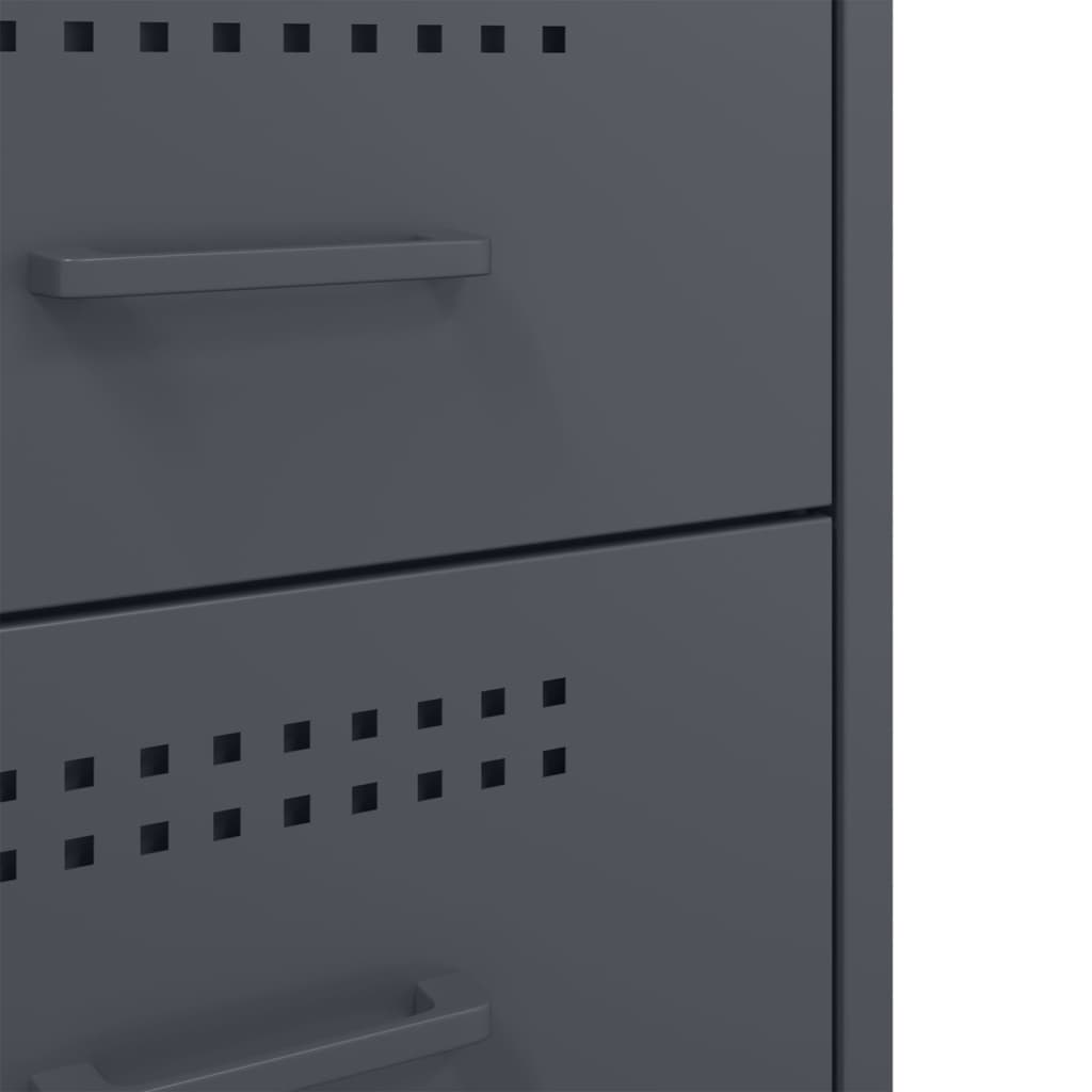 Nattbord 2 stk antrasitt 36x39x68 cm stål