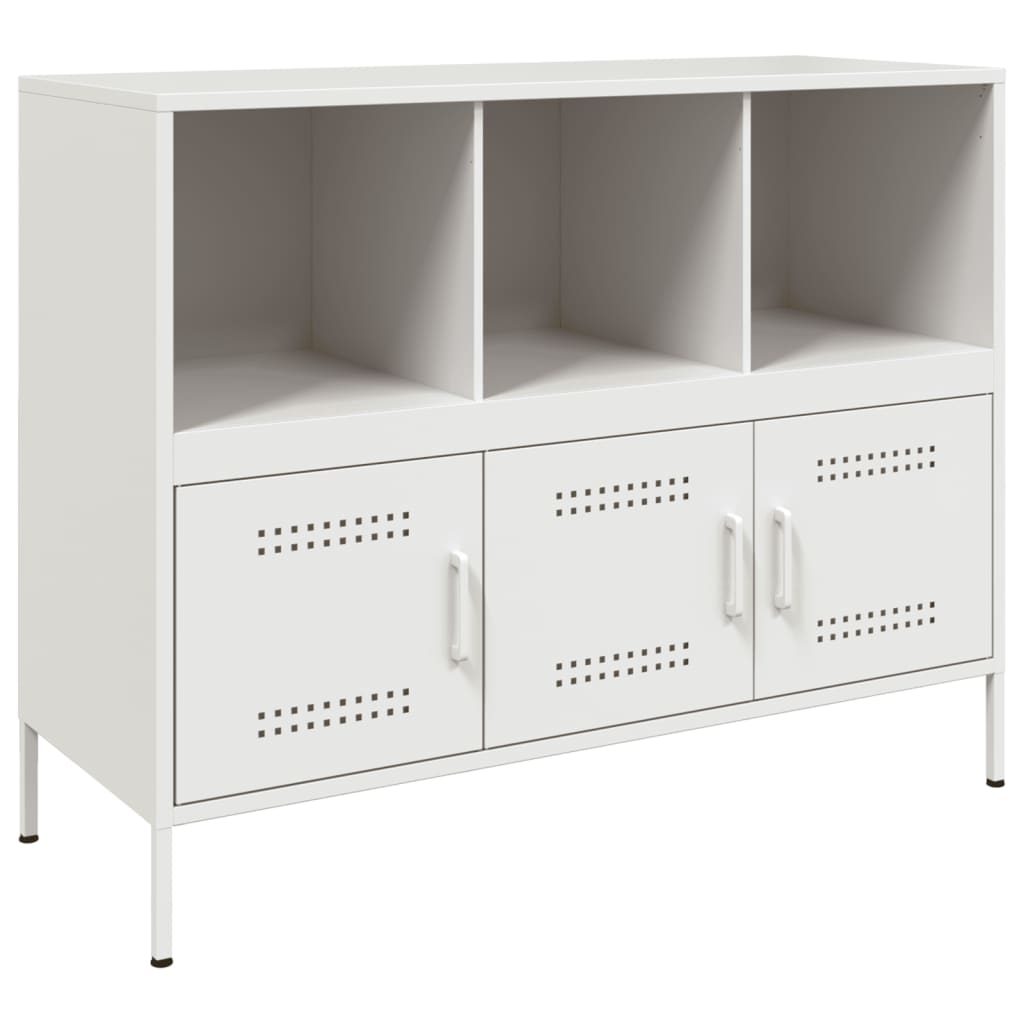 Skjenk hvit 100,5x39x79 cm stål