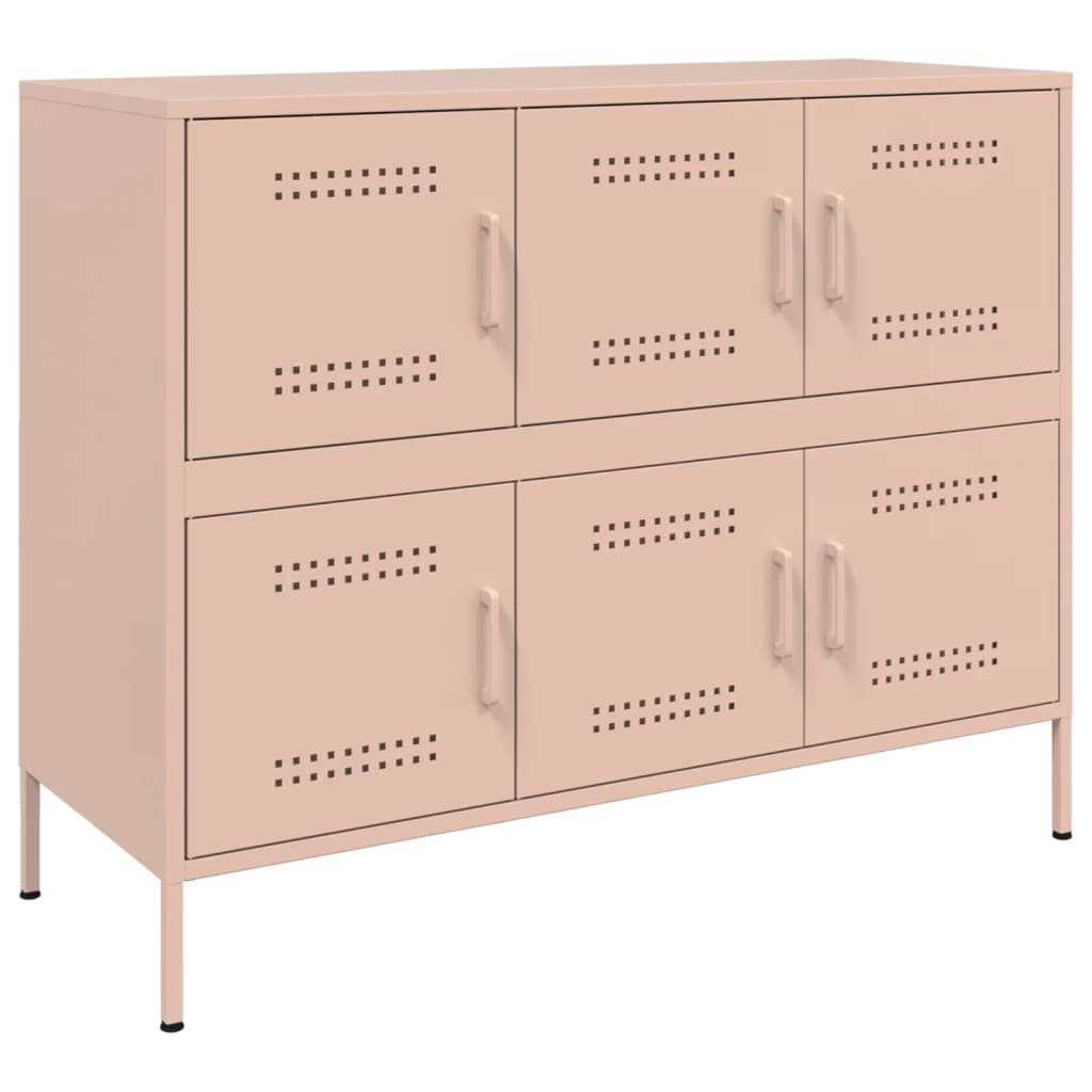 Skjenker rosa 100,5x39x79 cm stål vidaXL