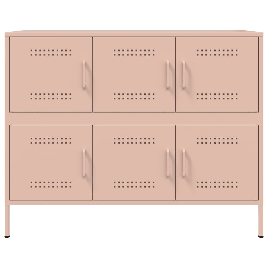 Skjenker rosa 100,5x39x79 cm stål vidaXL