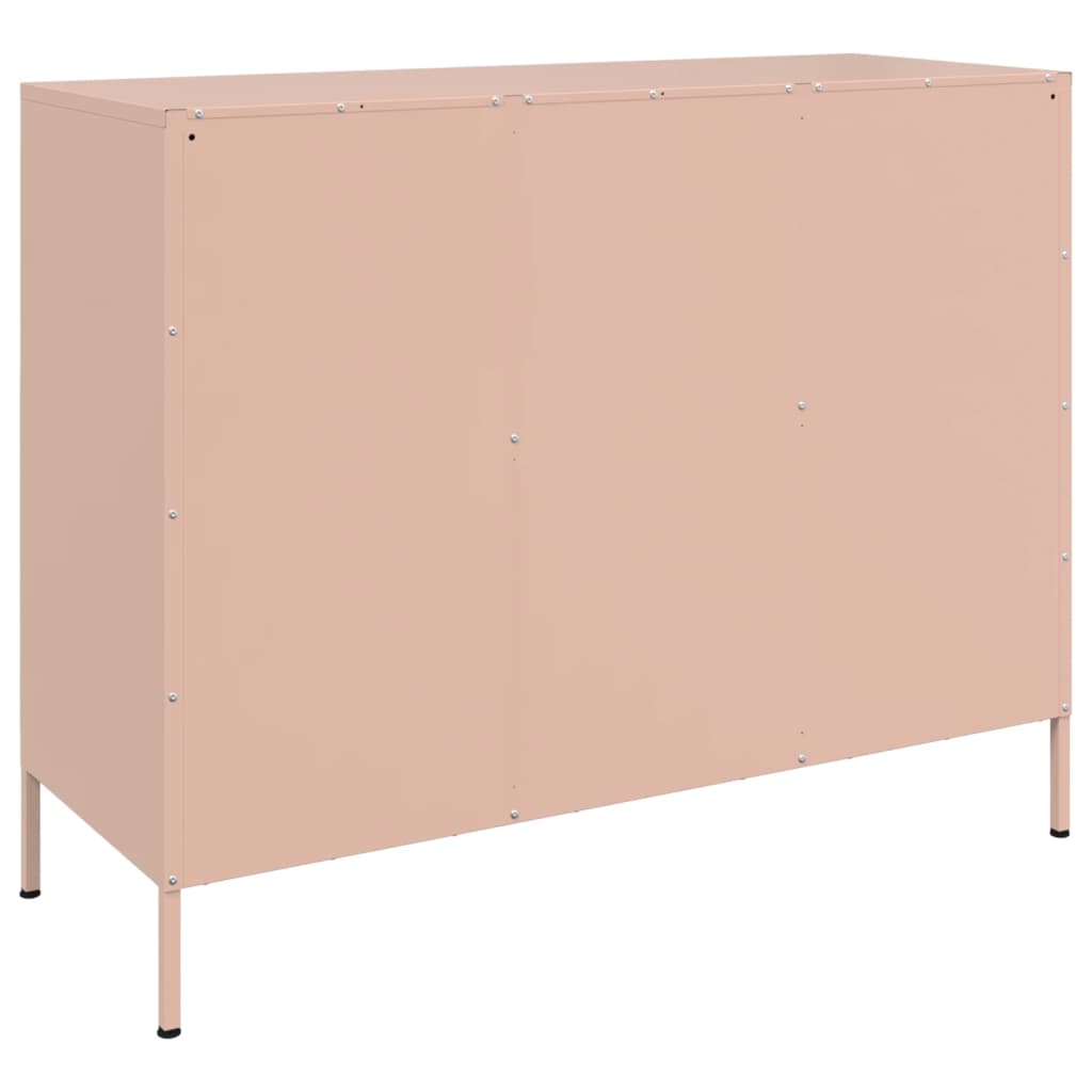Skjenker rosa 100,5x39x79 cm stål vidaXL