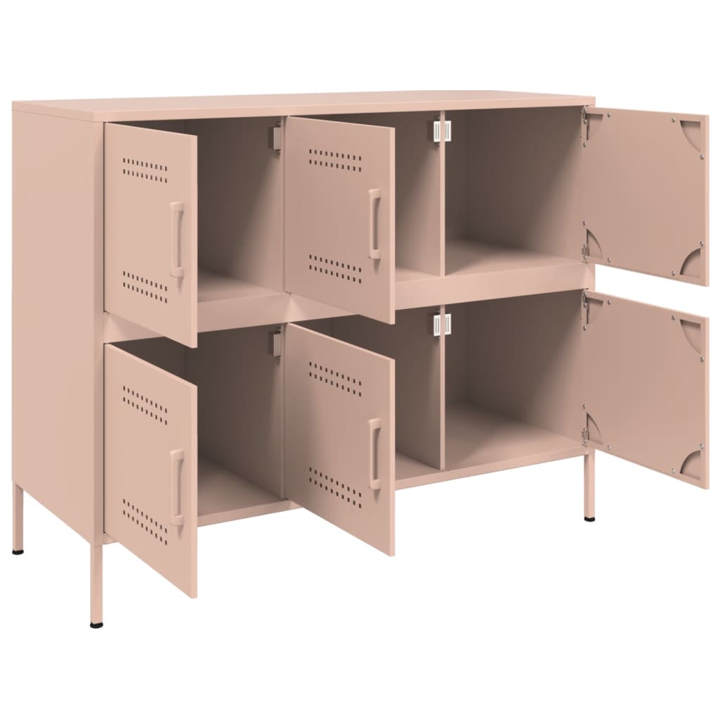 Skjenker rosa 100,5x39x79 cm stål vidaXL