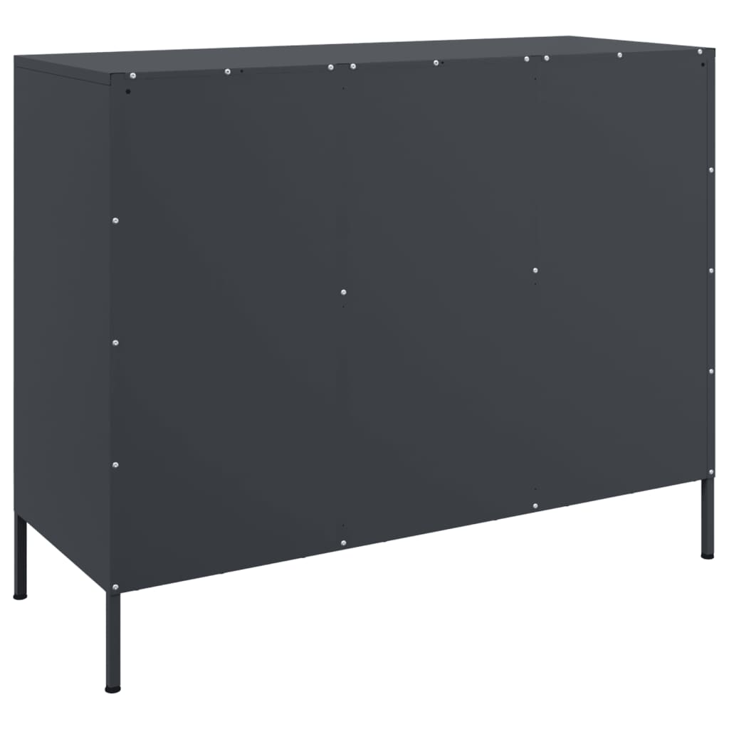 Skjenk antrasitt 100,5x39x79 cm stål vidaXL