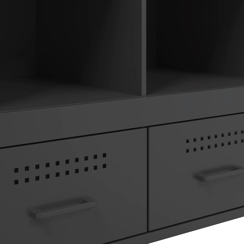 Highboard svart 68x39x101,5 cm stål