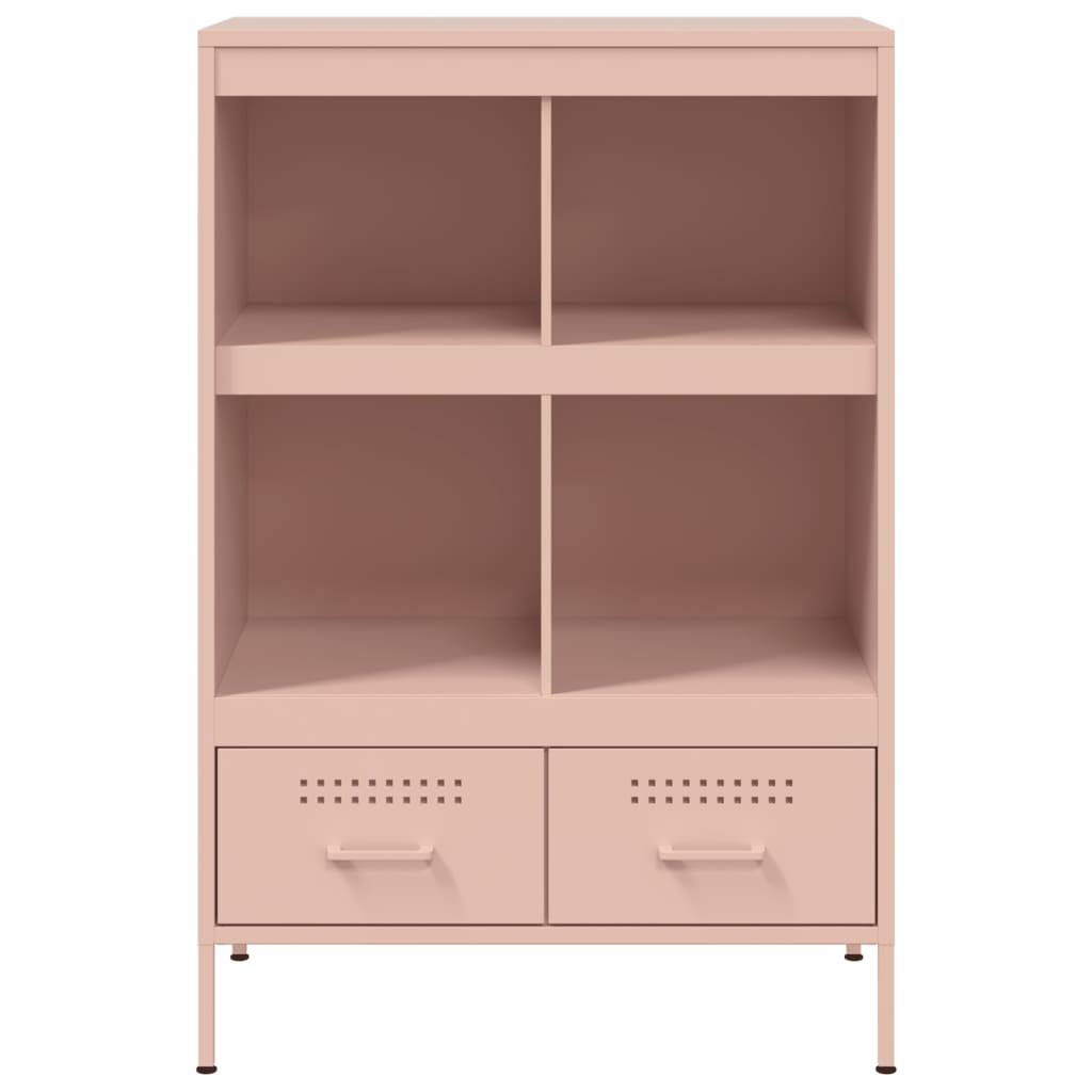 Highboard rosa 68x39x101,5 cm stål