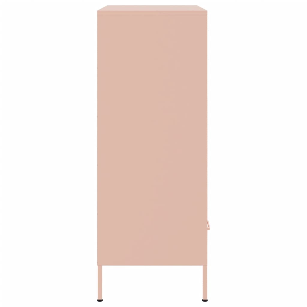 Highboard rosa 68x39x101,5 cm stål