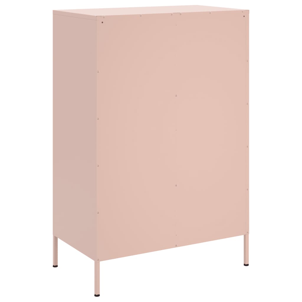 Highboard rosa 68x39x101,5 cm stål