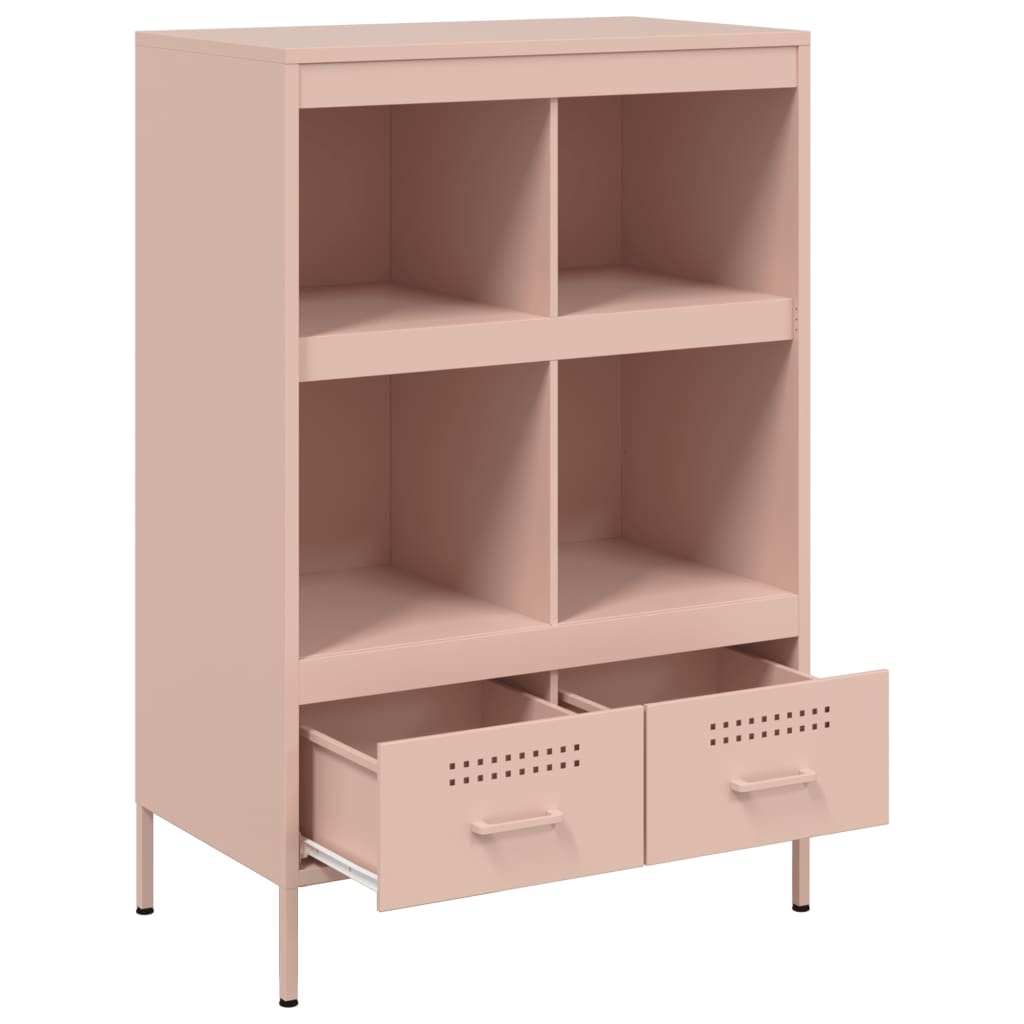 Highboard rosa 68x39x101,5 cm stål