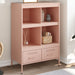 Highboard rosa 68x39x101,5 cm stål