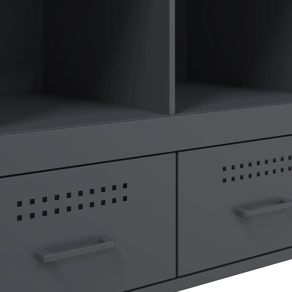 Highboard antrasitt 68x39x101,5 cm stål