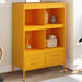 Highboard sennepsgul 68x39x101,5 cm stål