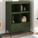 Highboard olivengrønn 68x39x101,5 cm stål