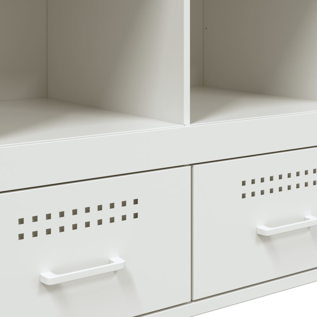 Highboard hvit 68x39x101,5 cm stål