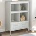 Highboard hvit 68x39x101,5 cm stål