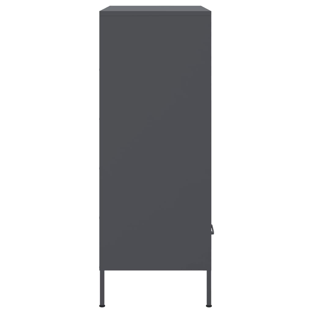 Highboard antrasitt 68x39x101,5 cm stål