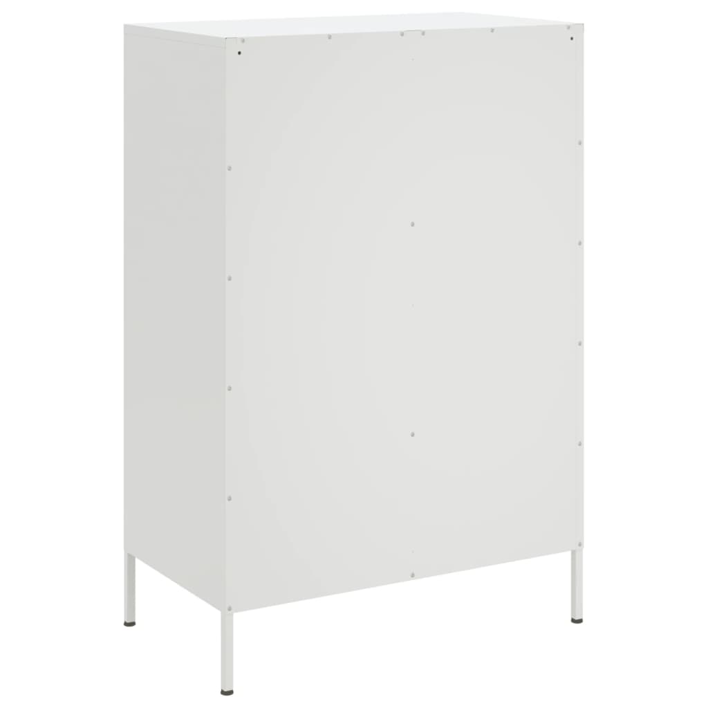 Highboard hvit 68x39x101,5 cm stål