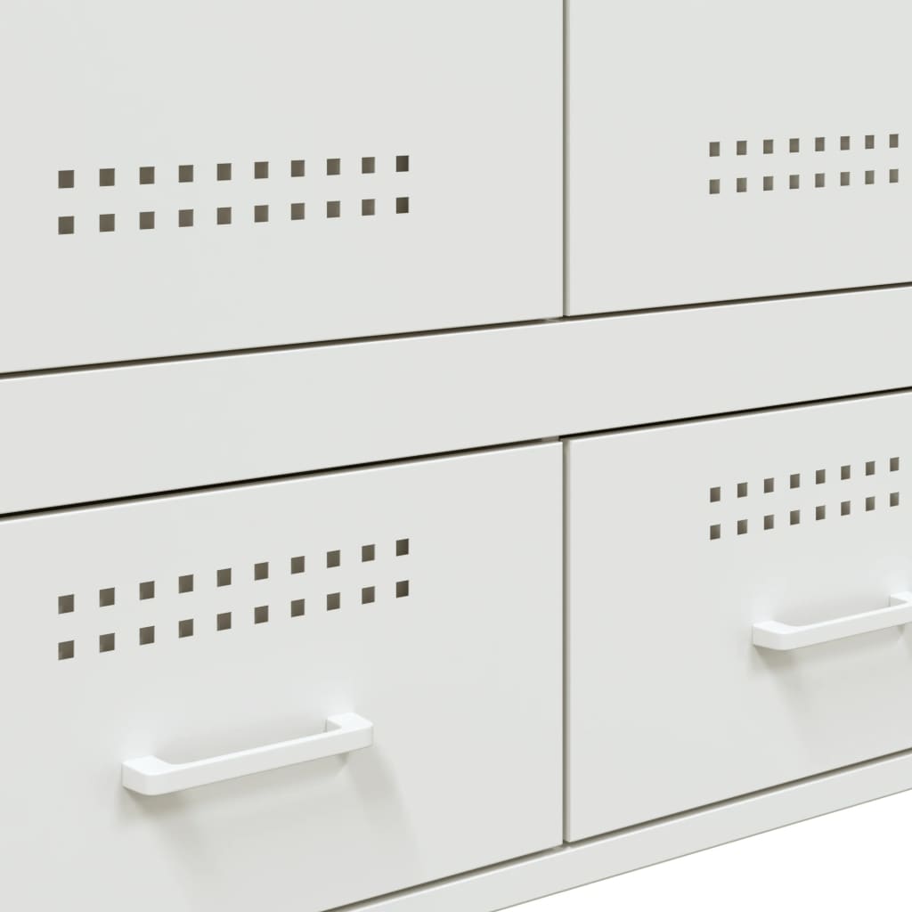 Highboard hvit 68x39x101,5 cm stål
