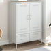 Highboard hvit 68x39x101,5 cm stål