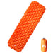 Oppblåsende campingmadrass for 1 person oransje 190x58x6 cm