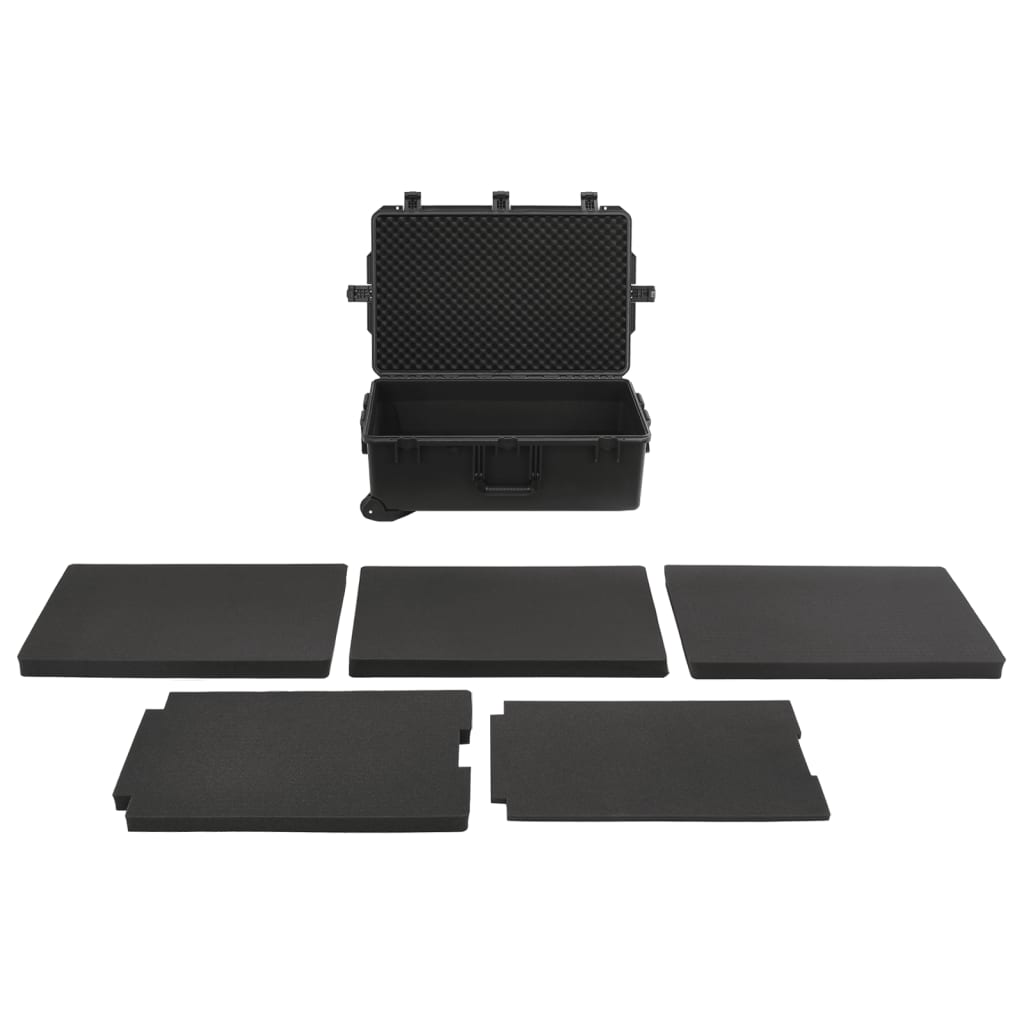 Bærbar flykasse svart 79,5x51,5x30,5 cm PP