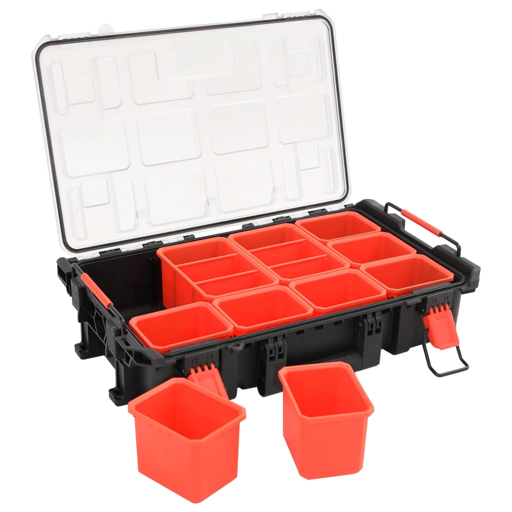 Bærbar flykasse svart 55,5x34,5x13,5 cm PP